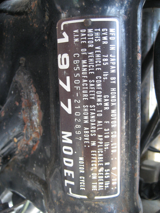 Image Title K10025 1977 Honda CB550F $1450.00 OBO